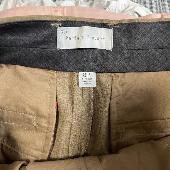 NWT GAP 'Perfect Trouser' Brown Pants, 8R - Picture 2 of 6